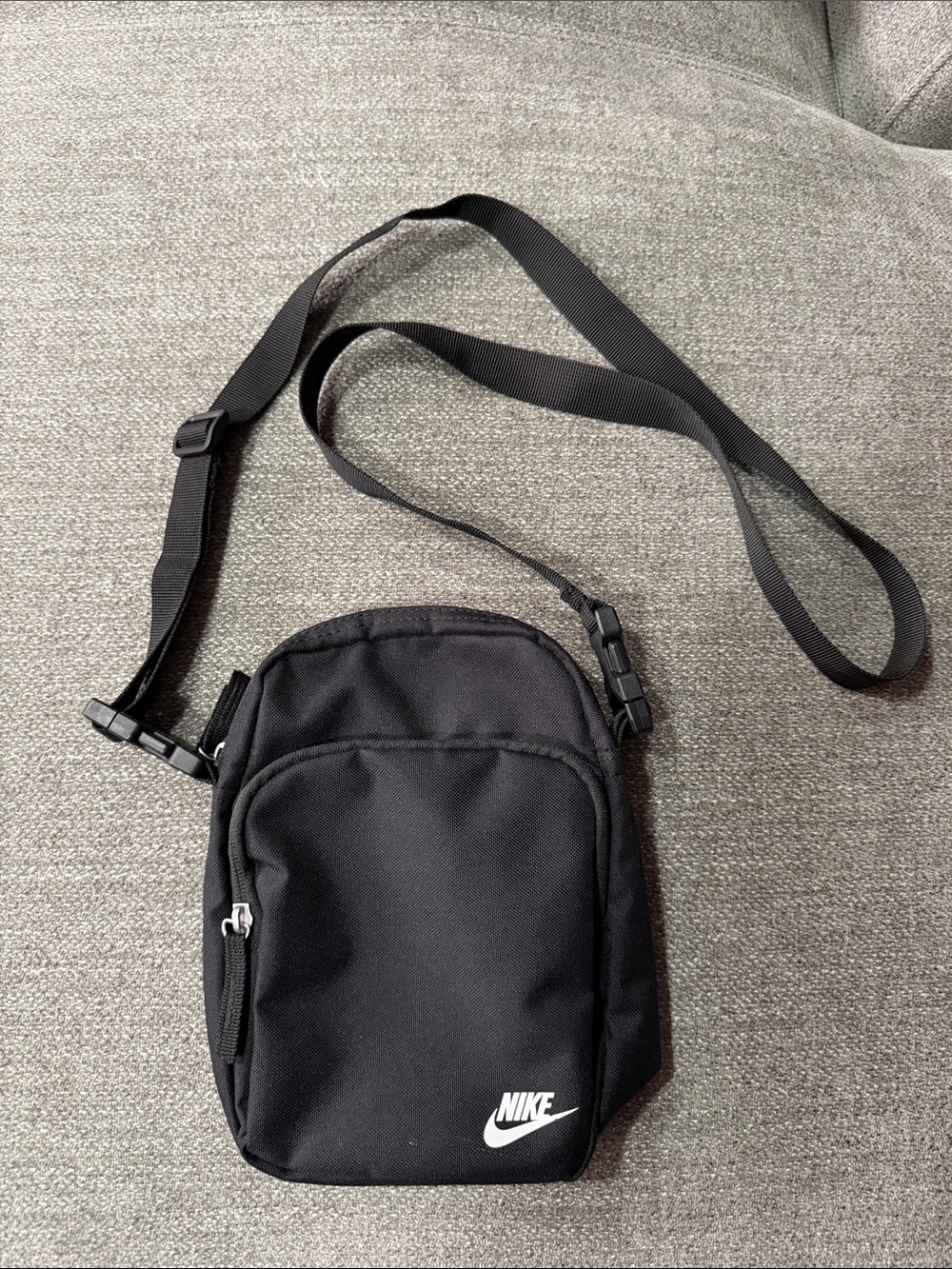 Nike Black Mini Crossbody Bag with White Logo